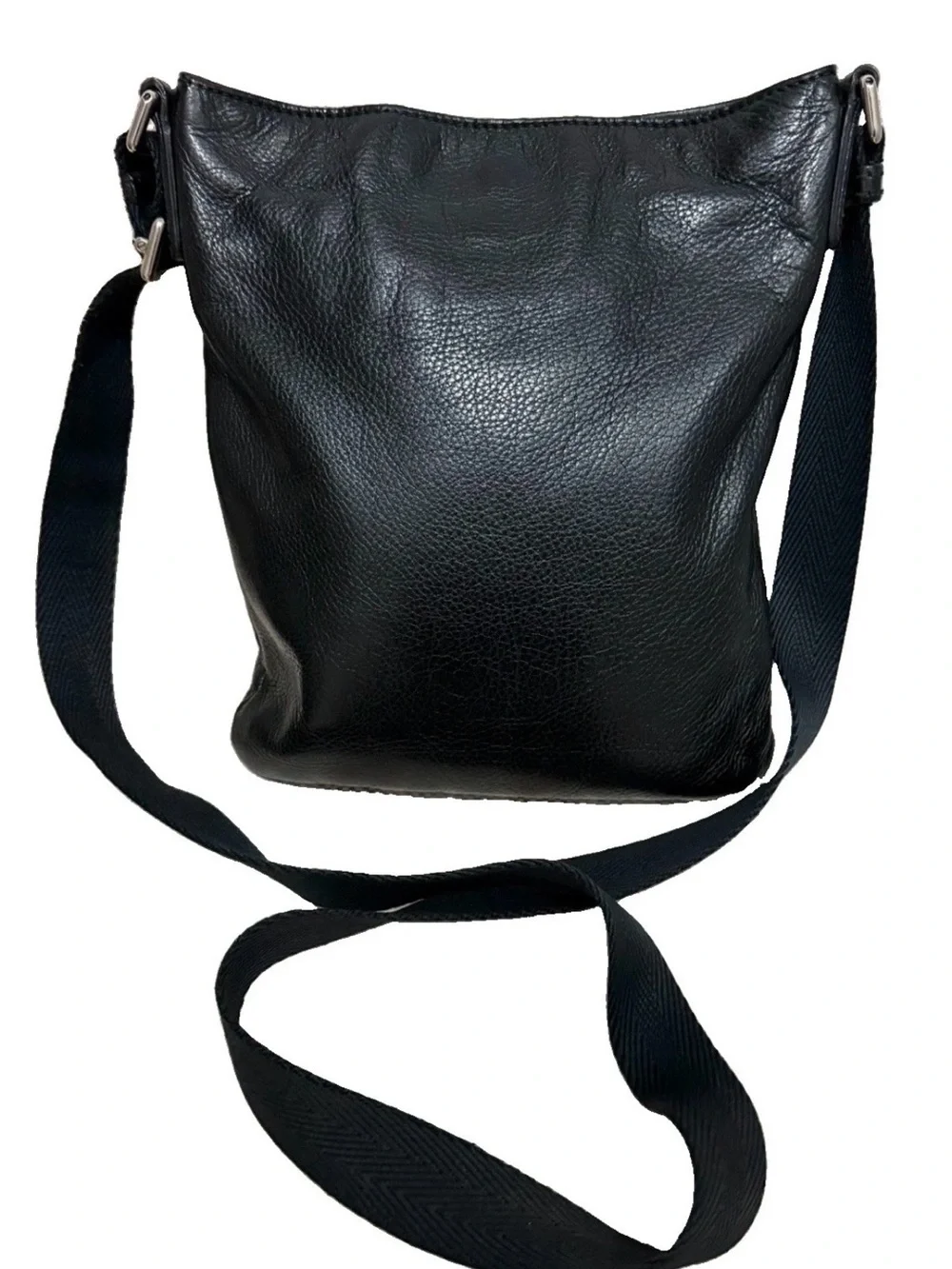 Yves Saint Laurent Ycon Black Leather Messenger Crossbody